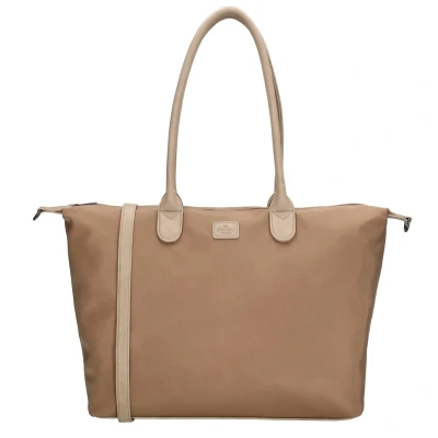 Afbeelding van Charm London Buckingham Mono Laptoptas 15,6 inch (34.5x19.4 cm) Lichttaupe