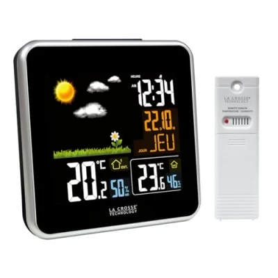 Afbeelding van La Crosse Technology WS6821 Weerstation met gekleurd LCD scherm Zwart