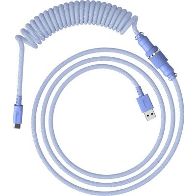 Afbeelding van HyperX USB C Kabel Spiraalontwerp Licht Paars