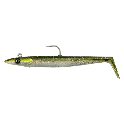 Image de Savage Gear Sandeel V2 Green Silver 12cm 22g (2+1) Shad