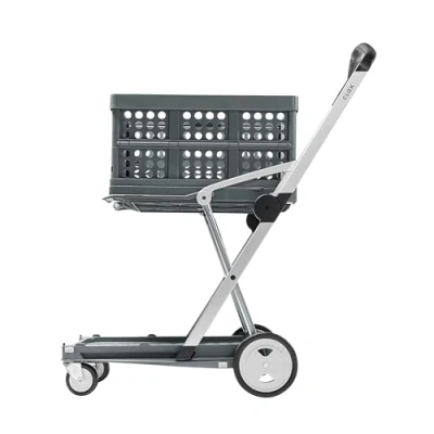 Afbeelding van CLAX® Speciale editie (grijs/grijs), opvouwbaar, supermarktwagen, bestelwagen, met vouwdoos