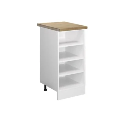 Afbeelding van Vicco Keukenrek R Line, Wit/Wit, 40 cm , WB Eik
