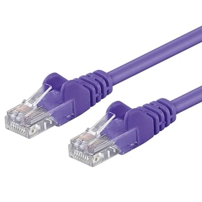 Afbeelding van PremiumCord netwerkkabel, ethernet, LAN en patch CAT5e, UTP, snel flexibel robuust, RJ45 kabel 1 Gbit/s, AWG 26/7, 100% Cu koperen kabel, paars, 3 m