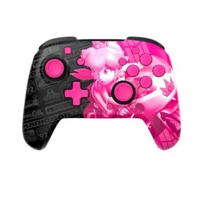 Image de PDP Manette Sans Fil Rematch Glow Grand Prix Peach Pour Nintendo Switch Oled