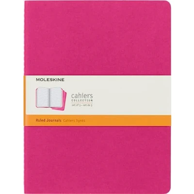 Afbeelding van Moleskine Cahier Journals Extra Large Gelinieerd Roze set van 3