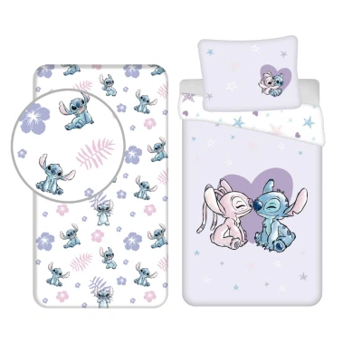 Afbeelding van Lilo &amp; Stitch Dekbedovertrek + Hoeslaken Paars 8721122781975