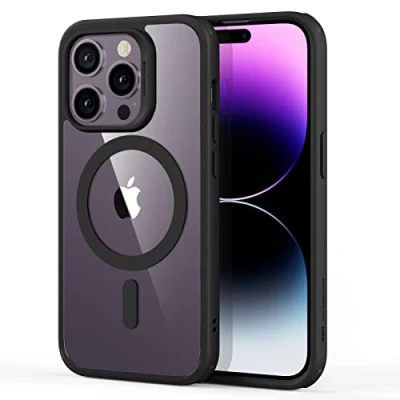 Afbeelding van ESR Classic Hybrid HaloLock Telefoonhoesje geschikt voor Apple iPhone 14 Pro Max Shockproof Hardcase Hoesje MagSafe Compatible Transparant / Zwart