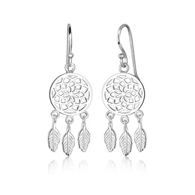 Afbeelding van Elli TRAUMFÄNGER Federn BOHO Festival Oorbellen, Dames, Maat: One Size, Silber