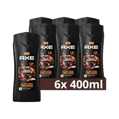 Afbeelding van AXE Dark Temptation XL 3 in 1 Douchegel 6 x 400 ml Voordeelverpakking