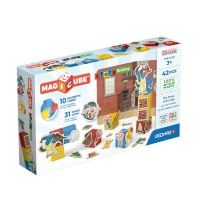 Afbeelding van Geomag Magicube Story Building Three Little Pigs 42 pcs