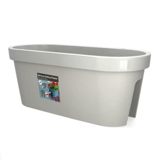 Afbeelding van Balkon plantenbak Ecken &amp; Kanten 59 x 25 centimeter (Grijs)