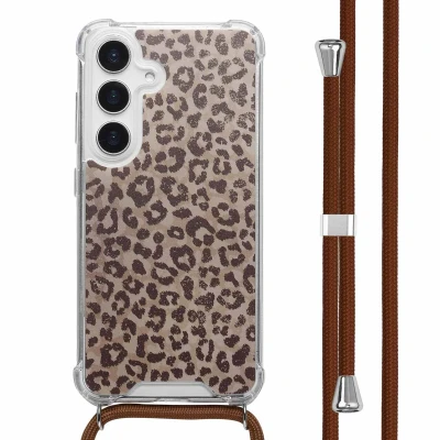 Afbeelding van imoshion Design hoesje met koord voor de Samsung Galaxy S25 Leopard Mood