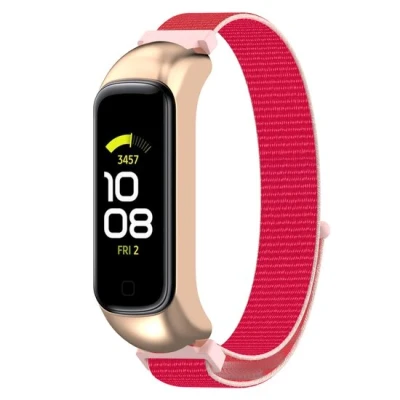 Afbeelding van Nylon sport loop band Roze Samsung Galaxy Watch Fit 2