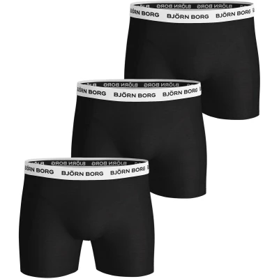 Afbeelding van Björn Borg Shorts Contrast Solids 3 PACK Onderbroeken, Heren, Maat: Medium, Black