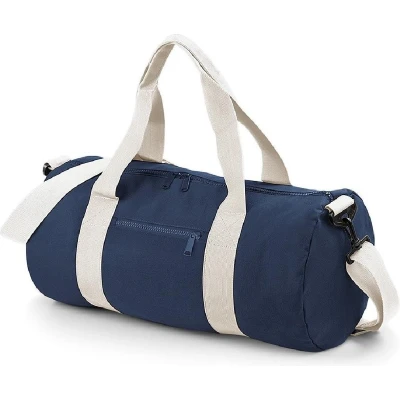 Afbeelding van Senvi Retro Schoudertas/Weekendtas Kleur Blauw/Wit 20 Liter