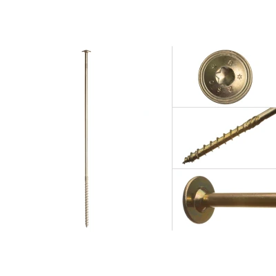 Afbeelding van Tellerkopschroeven Geel Verzinkt 8.0 x 380 mm Torx Doos 50 Stuks