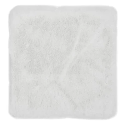 Afbeelding van LUXOR living Coste Zitkussen van kunstbont voor woonkamer, stoeldecoratie, comfortabel zitkussen, 40 x cm, vierkant, wit