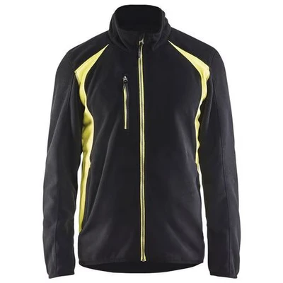 Image de Veste micropolaire noir/jaune fluorescent