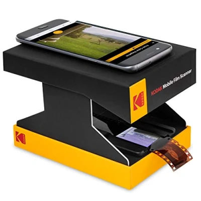 Afbeelding van KODAK Mobiele filmscanner Scan en sla oude 35 mm films dia&#039;s op met de camera van je smartphone Draagbare opvouwbare scanner geïntegreerd ledlicht