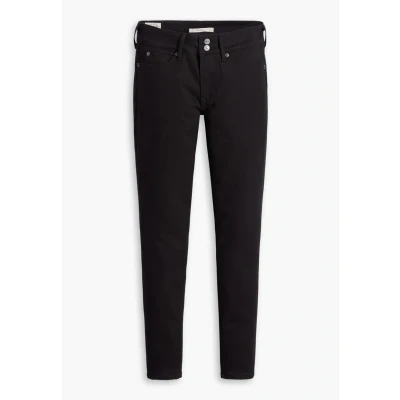 Afbeelding van Levi&#039;s 711 Double Button Jeans Skinny Fit, Dames, Maat: 28x34, Night is black