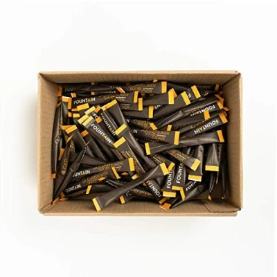 Image de FOUNTAIN STICKS de Sucre 4gr en dosette. blanc doses individuelles parfait pour une tasse café. X 100 pièces.
