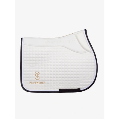 Image de PS of Sweden Tapis de Selle Elite Edge Saut Blanc cassé Poney
