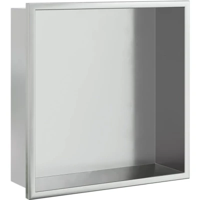 Afbeelding van Douchenis 32x32x9 cm roestvrijstaal geborsteld zilverkleurig