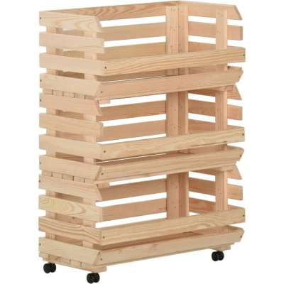 Afbeelding van vidaXL Groentetrolley 57 x 30 80 cm