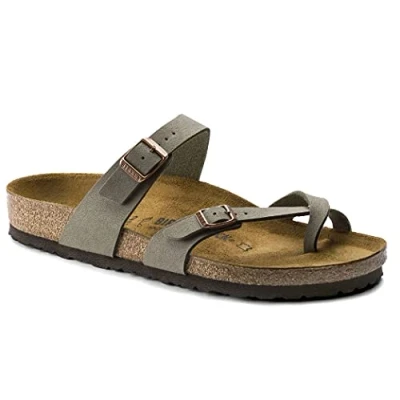Afbeelding van Birkenstock Mayari BFBC Regular Dames Slippers Stone Maat 42