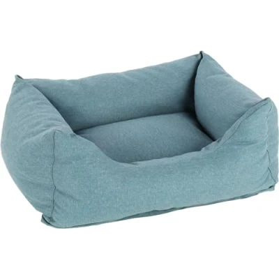 Afbeelding van Flamingo Valeco Bed Honden Mand Rechthoekig+rits Blauw 65x50x20cm 1st 138168