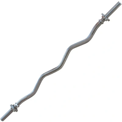 Afbeelding van Tunturi Halterstang Curlstang 120cm 30mm Schroefsluiting Incl. gratis fitness app