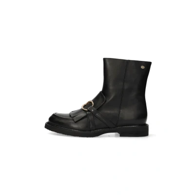 Afbeelding van Fred de la Bretoniere Paris HAY Leather Korte laarzen, Dames, Maat: 39, Black Leer