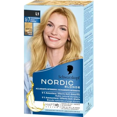 Image de Schwarzkopf Nordic Blonde L1 Crème Décolorante Intense Anti Reflets jaunes Technologie casse Décolore Jusqu&#039;à 7 Tons Sans Ammoniaque