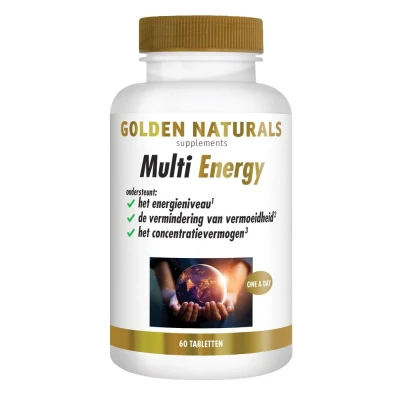 Afbeelding van Golden Naturals Multi Strong Gold Energy Tabletten 60VTB
