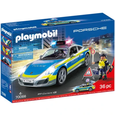 Afbeelding van PLAYMOBIL Porsche 911 Carrera 4S Politie wit 70066