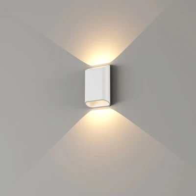Afbeelding van Artdelight Wandlamp Diaz Small H 15 cm wit