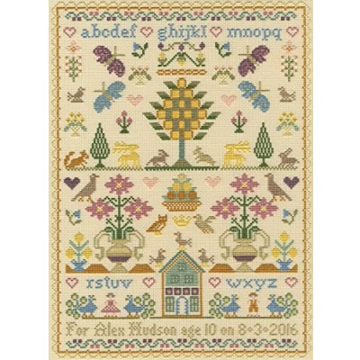 Afbeelding van Moira Blackburn The Birthday Sampler borduren (pakket)