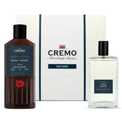 Afbeelding van CREMO Palo Santa Cadeauset voor mannen met eau de toilette 100 ml + douchegel 473 houtachtige geur