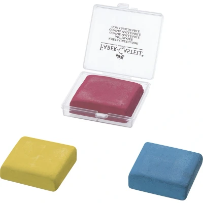 Afbeelding van Faber Castell kneedgum 18 stuks rood/geel/blauw FC 127321