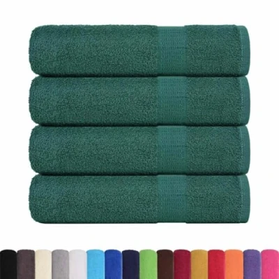Afbeelding van vidaXL Badhanddoeken 4 st 100x150 cm 360 g/m² 100% katoen groen