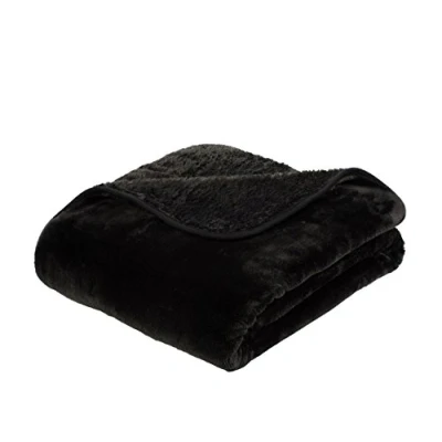 Afbeelding van Gözze Wollige woonkamerdeken, premium kwaliteit, kasjmier gevoel, 130 x 170 cm, wol, 40128 00 130170, polyester, zwart, cm