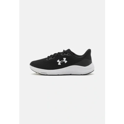 Afbeelding van Under Armour Charged Pursuit 4 Hardloopschoenen voor op de weg, Heren, Maat: 47.5, Black/white Textiel/ synthetisch