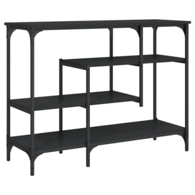 Image de vidaXL Table console avec étagères noir 100x35x75 cm837782