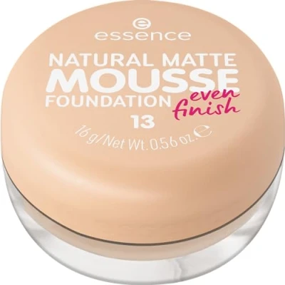 Afbeelding van essence Cosmetics Matte natuurlijke foundation, nr. 13, nude, matterend, dekkend, express resultaat, mat, veganistisch, olievrij, parfumvrij, alcoholvrij, per stuk verpakt (15 g)