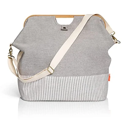 Afbeelding van Prym Rolgordijn &amp; Travel Bag canvas bamboe, grijs, 45 x 30 50 cm