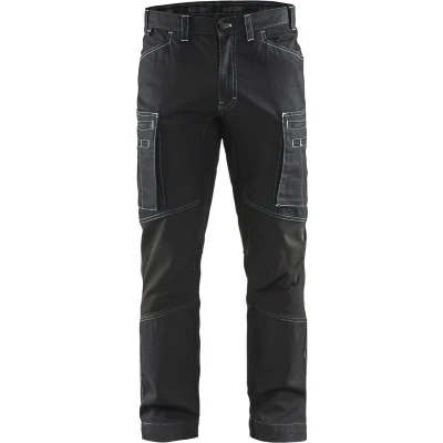 Afbeelding van Blaklader 1459 Werkbroek Stretch Cordura Denim Zwart