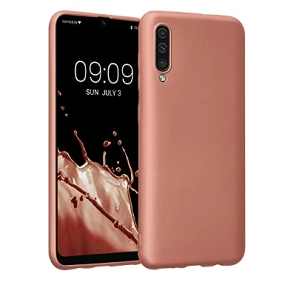 Afbeelding van kwmobile telefoonhoesje geschikt voor Samsung Galaxy A50 Hoesje smartphone Back cover in metallic brons