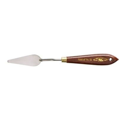 Afbeelding van Winsor &amp; Newton 7003147 Verfmes voor acrylverf en olieverf met elastisch lemmet ergonomische handgreep van natuurlijk hout in professionele kwaliteit nr. 22