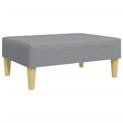 Afbeelding van Voetenbank 77x55x31 cm stof lichtgrijs