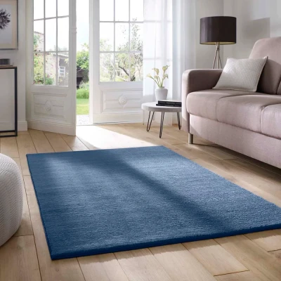 Afbeelding van Zacht Vloerkleed Lior Donkerblauw (wasbaar 30C) 200x290 Cm
